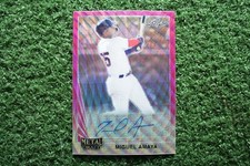 Miguel Amaya 2021 Leaf Metal Draft 1990 Leaf #LA-MA2 Pink Wave Auto /10 XRC