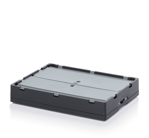 Stabile Profi-Faltbox mit Deckel 60x40x42cm Einkaufskiste Transportbox stapelbar - Bild 4 von 4