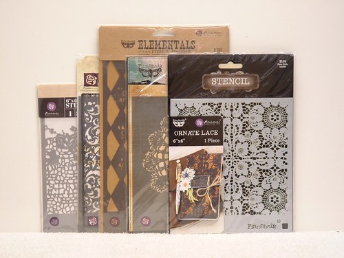 PREOWNED MIXED LOT OF 5 STENCILS PRIMA FINNABAIR
