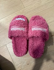 Balenciaga Pink Faux Fur Women's Slide Slippers EU 41 US 8 Comfort