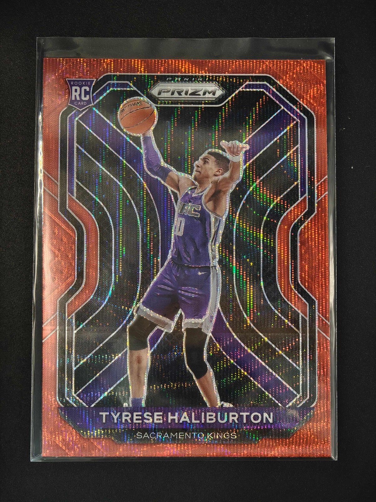 Tyrese Haliburton RC 2020-21 Panini Prizm Basketball Ruby Wave Prizm #262 [3hk