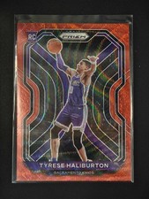 Tyrese Haliburton RC 2020-21 Panini Prizm Basketball Ruby Wave Prizm #262 [3hk