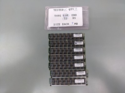 (7) VisionTek 4MB FPM SIMMs, 72-pin RAM Memory Sticks (28MB Total) VT15020.6