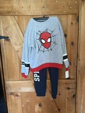 Spider Man 2-Piece Casual Marvel Crew Neck Sweater Jogger Set Size 7/8 MSRP 42
