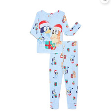 Bluey Toddler Kids Size 3T Christmas Presents Snug Fitting 2 Piece Pajamas 2474