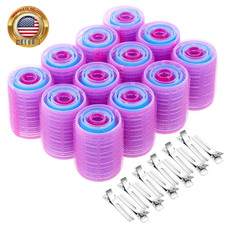 Self-Grip Rollers Set - 60 Pcs Multicolored Curlers and Clips for Hairstyling    