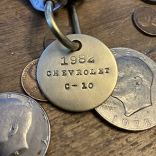 1982 Chevrolet C-10  Truck Solid Brass Key Fob ‘82 Chevy Pick Up