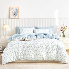 - Floral Comforter Set with Sheets, Coquette Cottagecore Aesthetic Flower Sha...