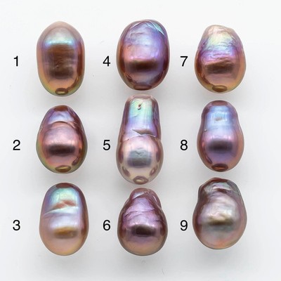 10-11mm Edison Pearl Single Piece Drops with Very Nice Luster Undrilled Loose F