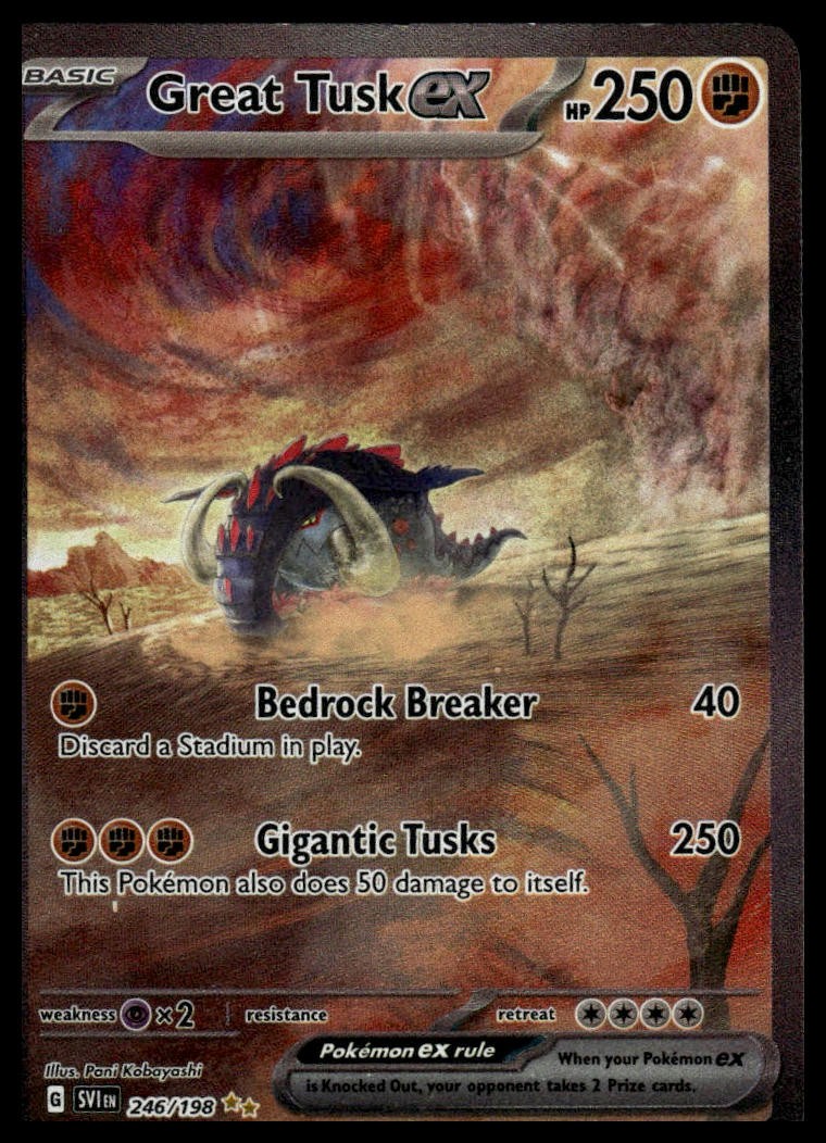 SV01: Scarlet & Violet Base Set #246/198 Great Tusk ex Secret Illustration Rare