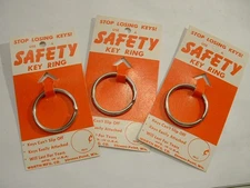 Vintage - Worth Mfg. Co. Factory Carded "Safety Key Ring"  (51 total)