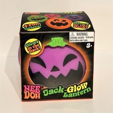 Nee Doh Jack-Glow Lantern Glow-in-the-Dark Squeeze Toy Purple 26090YP
