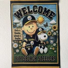 Garden Flag 12x18 Pittsburgh Steelers Snoopy  NFL Double Sided Handmade