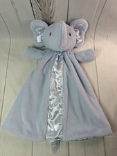 Baby Gund Bubbles Elephant Huggybuddy Satin Security Lovey Blue Blanket 4048401