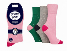 6 Pairs Ladies Gentle Grip Micro Polkadot Non Elastic Socks UK 4-8