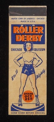 1939 FULL LENGTH ROLLER DERBY SEXY HOT CHICK Chicago Coliseum Nightly Chicago IL