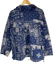 WILDTHINGS Mountain Parka L Cotton Blue Patterned Used