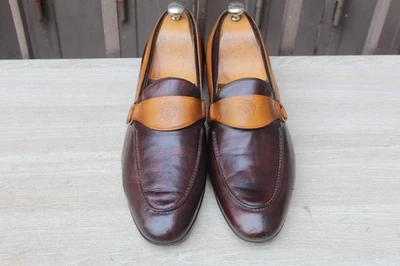 MOCASSIN GUCCI CUIR 9 E / 43 TRES BON ETAT MEN'S SHOES 898 € - Photo 1/4