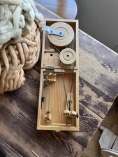 BOOK CHARKHA travel spinning wheel (used only a few times) + 21oz COTTON SLIVER