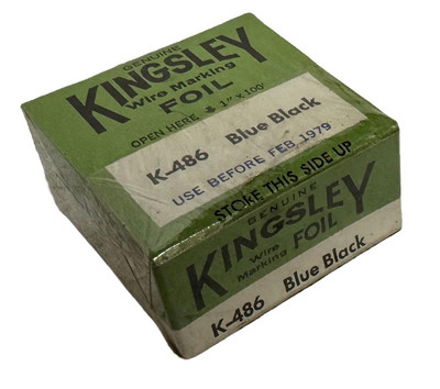 Kingsley K-486 Blue Black Wire Marking Foil 1'' X 100'