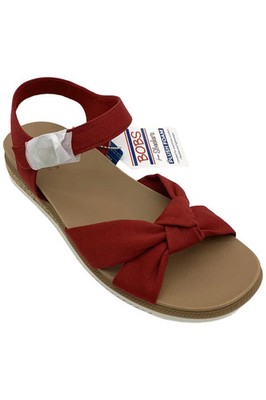 Skechers Women's BOBS Desert Kiss Adjustable Sandals Peak Sun Red