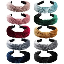 10 Pack Headbands for Women, Fashion Knotted Headbands, Breathable Wide
