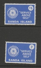 GB locals: Sanda Island (Scotland) 1970 Rotary International 2v (blue) perf MNH