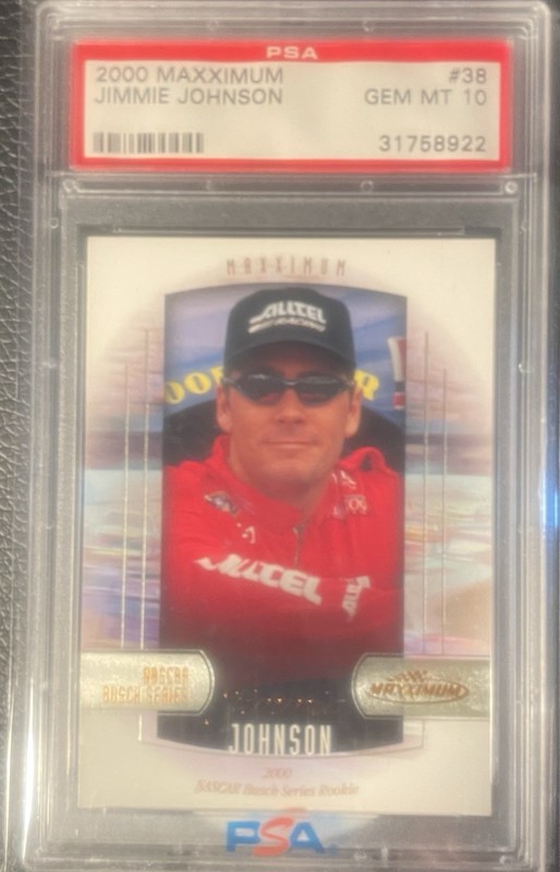 2000 POP 30⭐️JIMMIE JOHNSON #38🏎️MAXXIMUM NASCAR BUSCH SERIES ROOKIE PSA 10👈