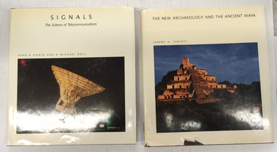 2 Volumes Scientific Am. Library; Archaeology of Ancient Maya + Signals; 1990/HB