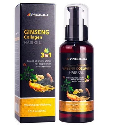 3in1 Hair Oil Ginseng Collagen Volumizing Hair Thickening, Hair Loss Prevention