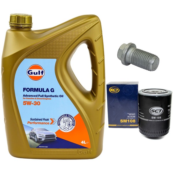 MotoröL Filter Set 5W-30 4 Liter + ÖLablassschraube FüR VW Passat Variant 1.8 T-image
