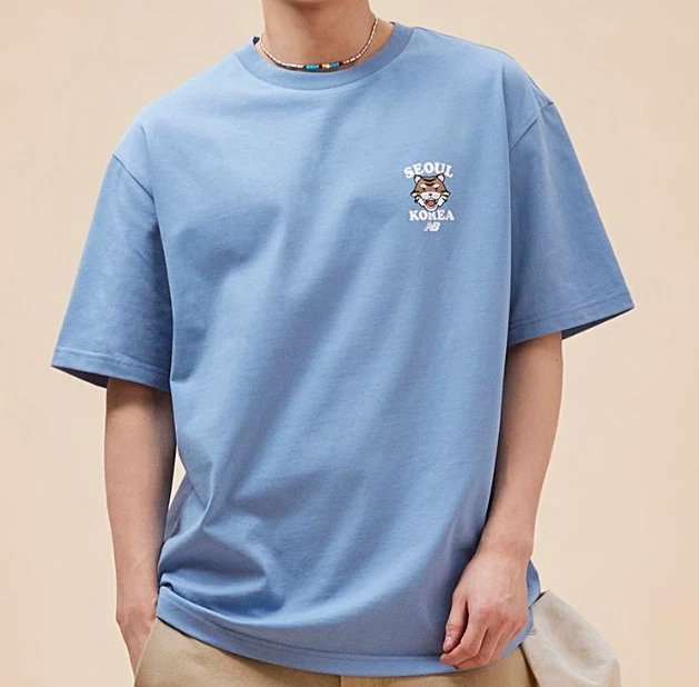 New Balance UNI Seoul Tiger Camisetas Unisex Informal Top Camiseta Azul Nuevo con Etiquetas NBNEF3A063 Foto 2 de 4