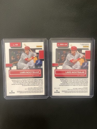Lars Nootbaar Optic Rated Rookie Autograph Blue Silver Holo /49 2022 Cardinals - 第 2/2 張圖片