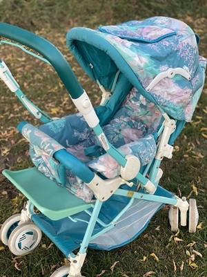 VINTAGE 90s Pastel Tye-Dye Graco Premier LXI Baby Stroll-A-Bed Baby  Stroller