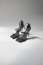 Nuovissime scarpe donna London morbide nere nappa pelle con tacco UK6/EU 39 PREZZO AL PUBBLICO £ 215