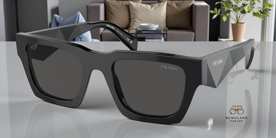 PRADA PR A06S 16K08Z Black Dark Grey 50 mm Men's Sunglasses