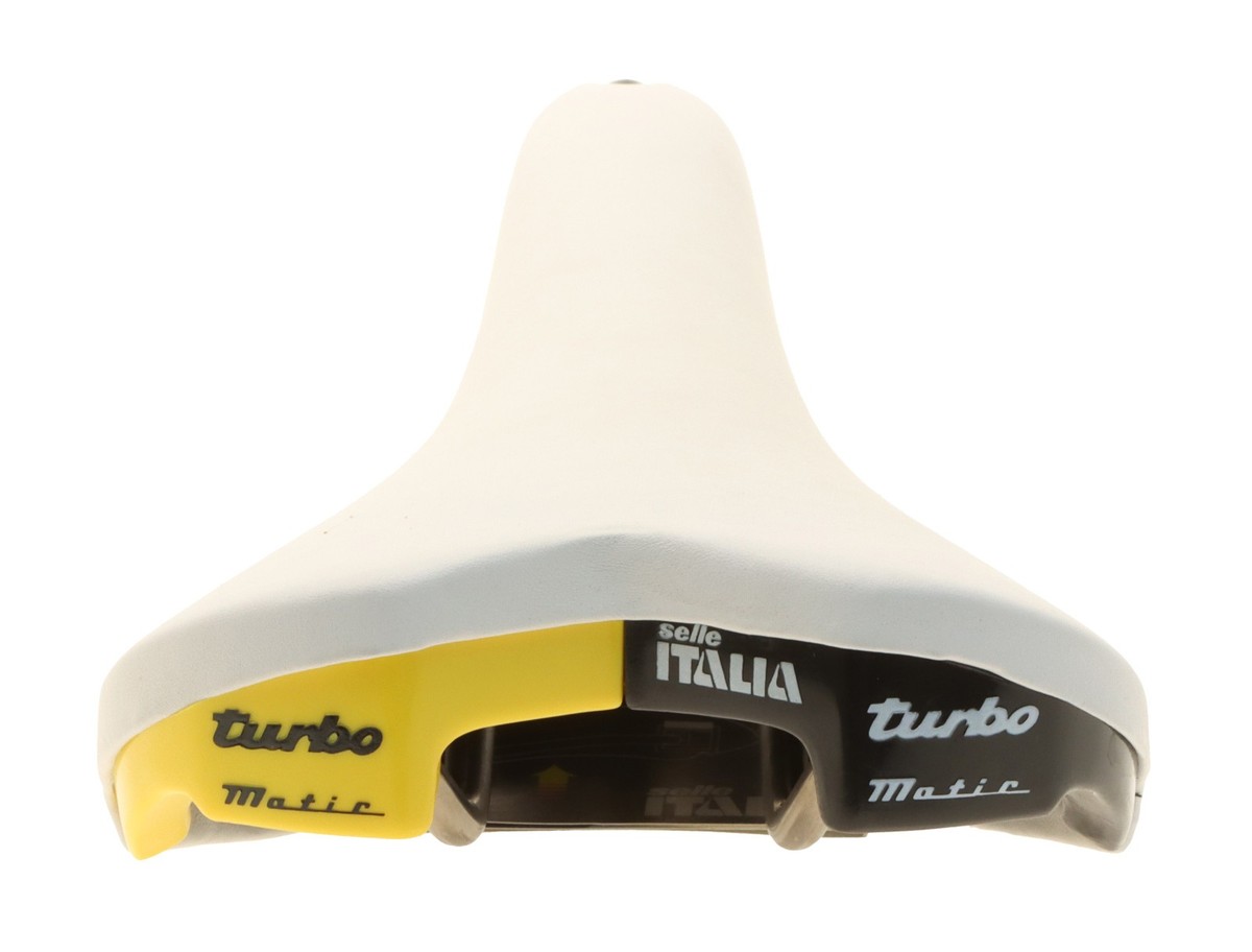 Selle Italia Turbomatic Saddle Titanium Rails 90s White Shelfwear
