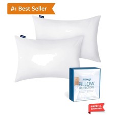 Toddler / Travel Pillow Protector Cover Zippered 2 Pack Waterproof Fit for Pi...