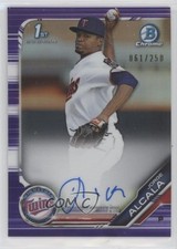 2019 Bowman Chrome Prospects Purple Refractor /250 Jorge Alcala #CPA-JA Auto 3c2