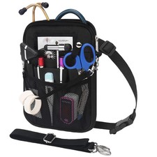 BOVKE Nurse Fanny Pack with Medical Gear Pockets and Tape Holder, Black