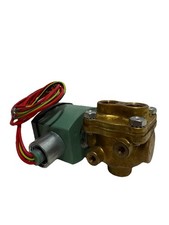 3/8" ASCO Brass 8342G003 Solenoid Valve 120/60 4W NEW