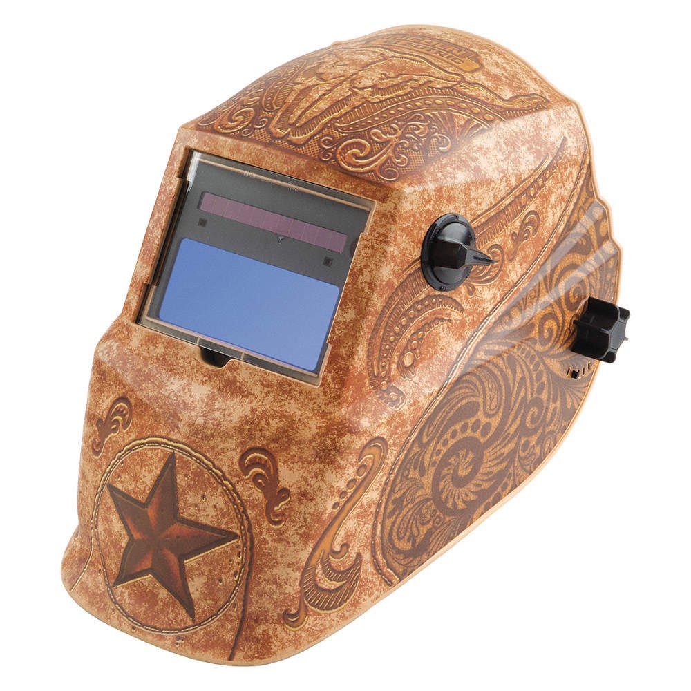 LINCOLN ELECTRIC K4134-1 Welding Helmet,Tan,Ratchet,Plastic 