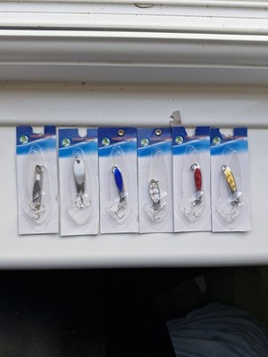 6 x Wedge Spoons Spinner 6g bis 9g Angelköder Barsch Forelle Lachs Zander Barsch