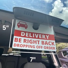 Jo_Ezzy Delivery Driver Sign For Car, UberEats & DoorDash Accessories, Durable