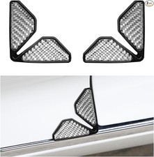 2PCS Car Door Edge Guards in Carbon Fiber Pattern, Anti-Collisio Color: Silver