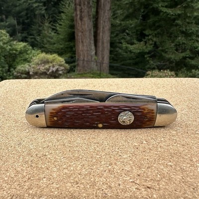 Ulster VTG BSA Pocket Knife Boy Scout Camper Carbon Steel 4 Blades