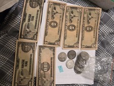 20 Philippine Silver Pesos, 1907-S-1909-S + 6 Bonus Occ Banknotes 5, 10 & 100