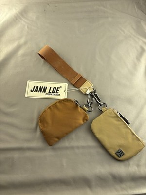 Jannloe Dual Pouch Wristlet Mini Wallet Detachable Card Holder Coin Purse