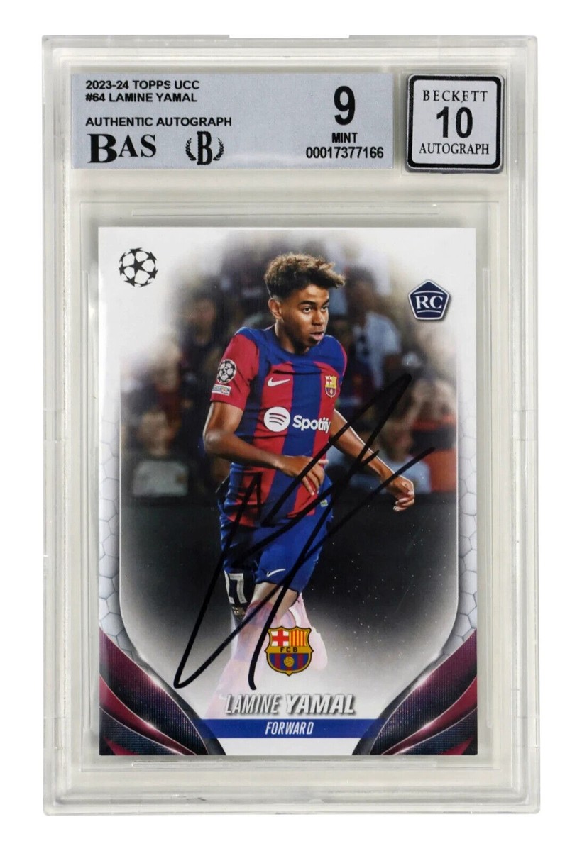 Lamine Yamal Signed 2023-24 Topps UCC Rookie Card – BGS 9