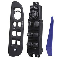 Master Power Window Switch and Bezel 56049805AB, Compatible Driver Side Black